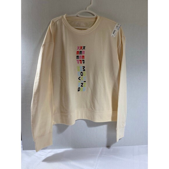 Xersion 3XL off white sweatshirt cotton blend New With Tags Keep Moving Graphics - Picture 10 of 12